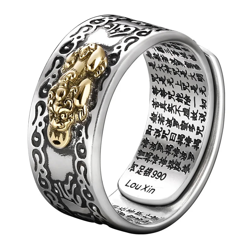 FengShui Pixiu Mantra Ring